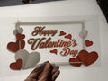 Happy Valentines Day Hearts UV Sticker