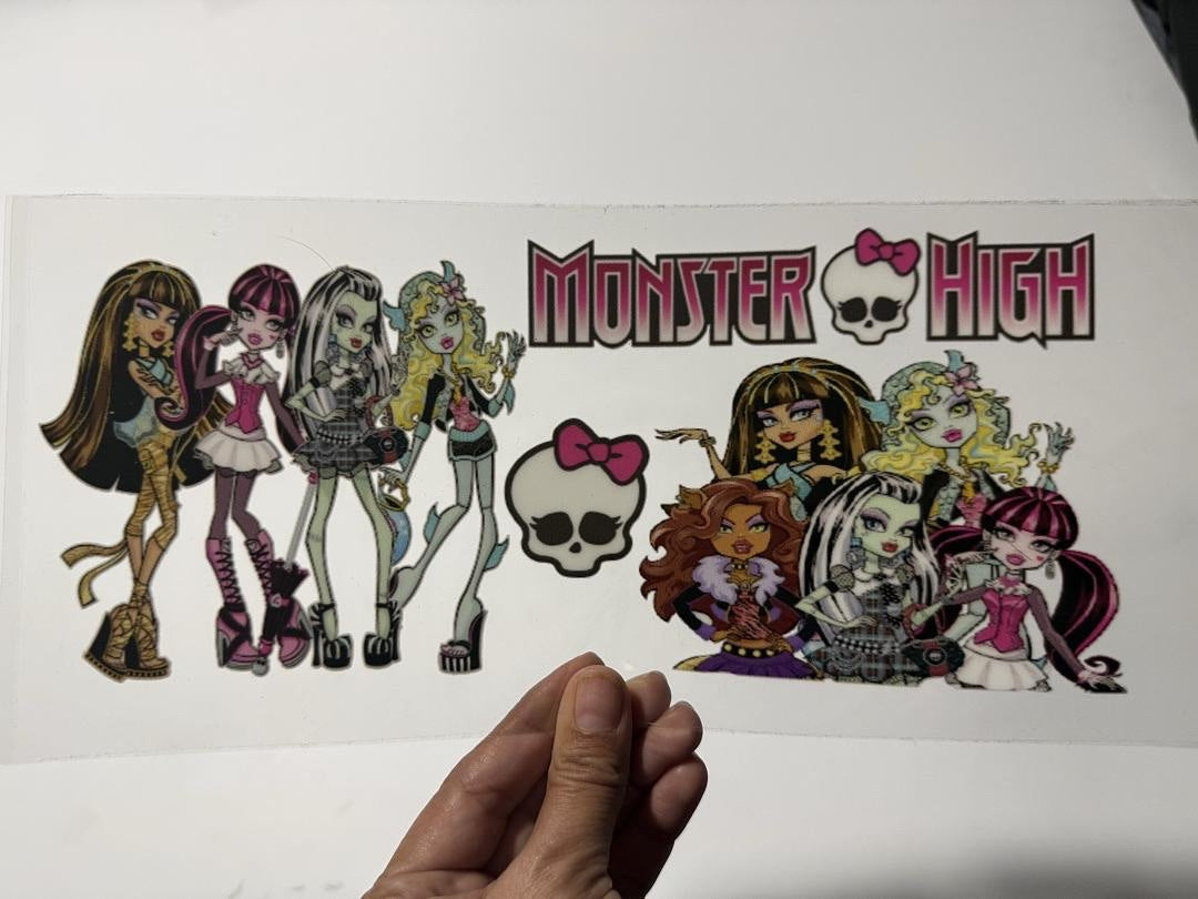 Monster High Frankie Lagoona Clawdeen Cleo Abbey Draculaura UV Sticker