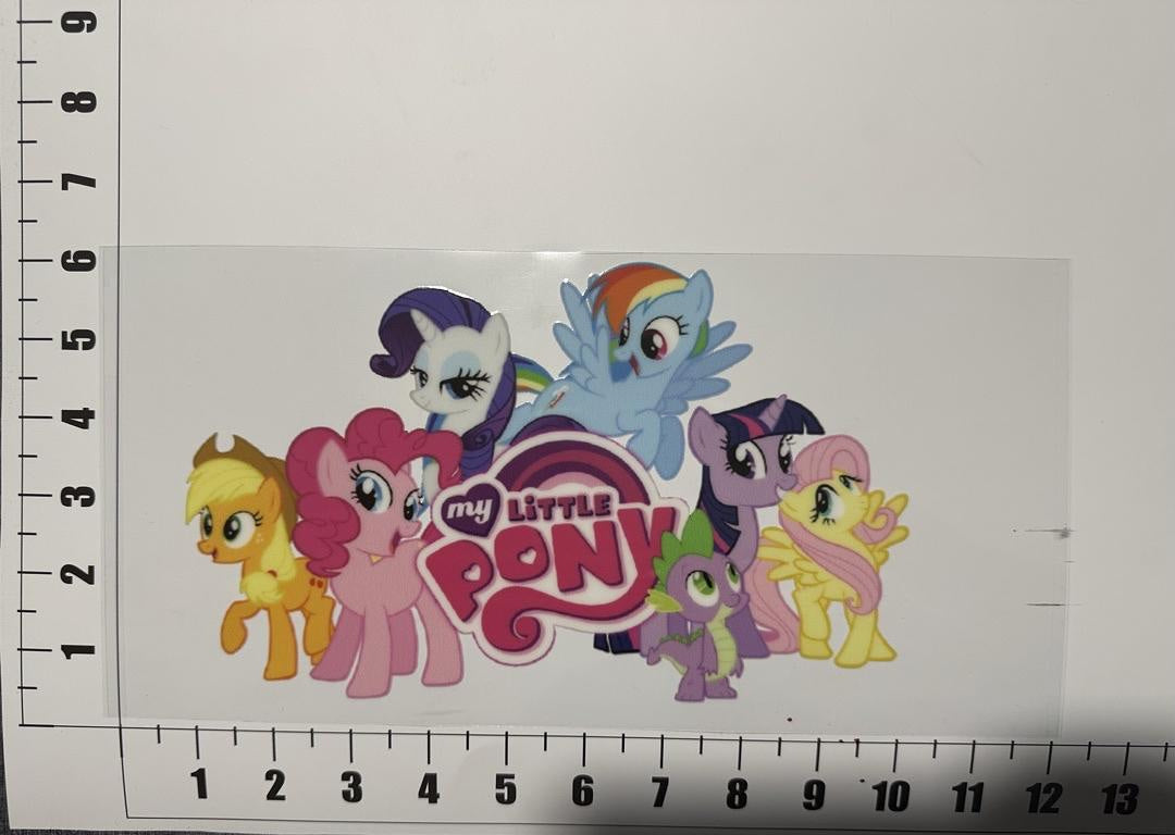 My Little Pony Rarity Applejack Pinkie Pie Rainbow Dash Spike Twilight Sparkle And Flutter Shy UV Sticker