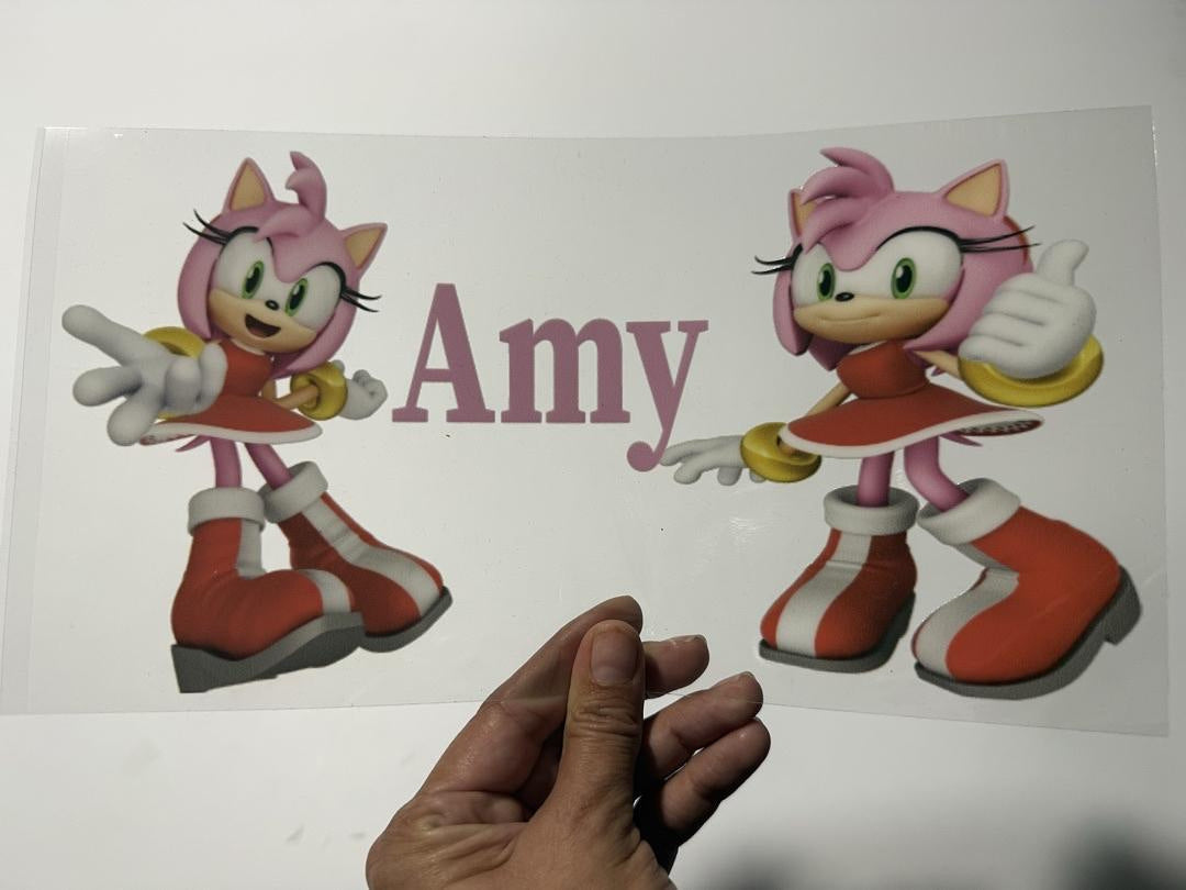 Sonic From Amy UV Sticker