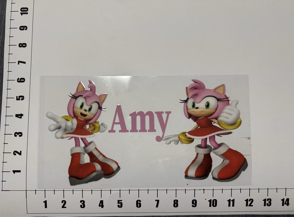 Sonic From Amy UV Sticker