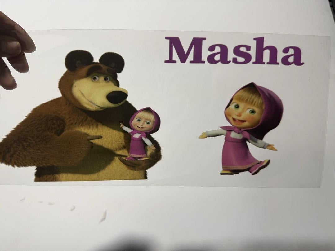 Masha And Bear UV Sticker