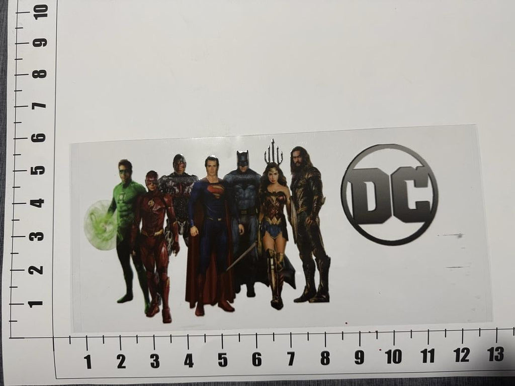 DC Heros Green Lantern Flash Cyborg Superman Batman Wonder Woman Aqua Man UV Sticker