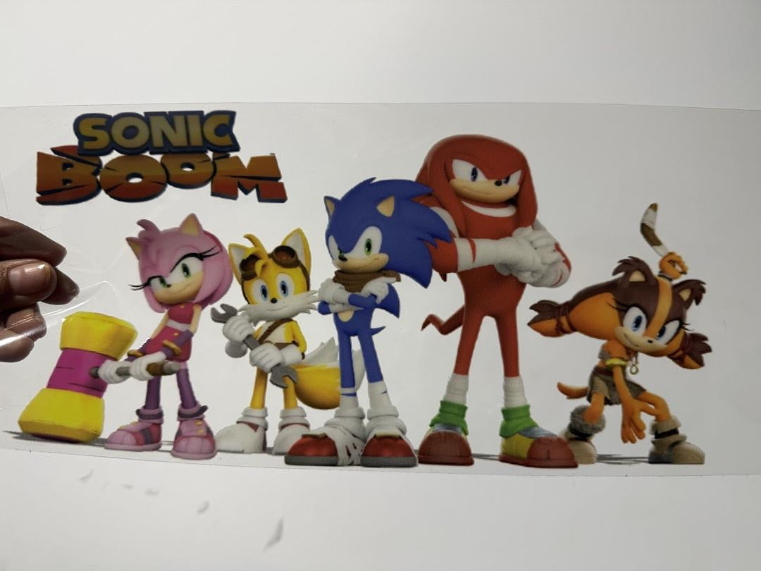Sonic Boom Sonic Tails Amy Knuckles Sticks UV Sticker