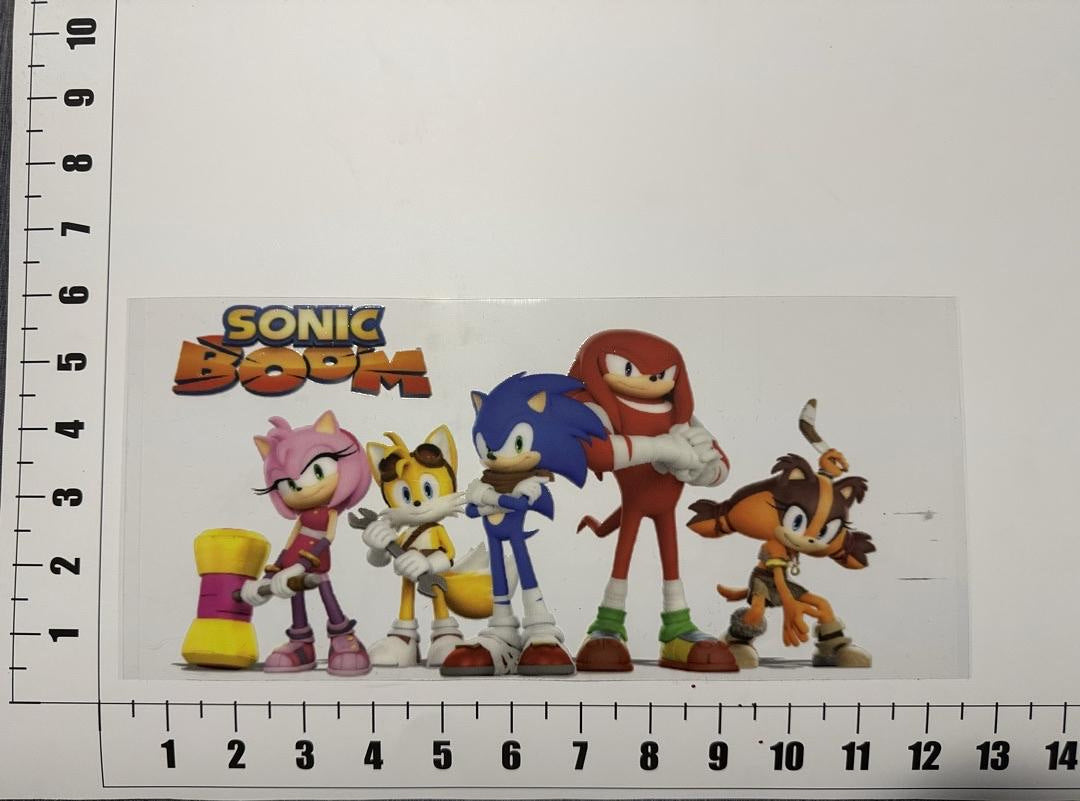Sonic Boom Sonic Tails Amy Knuckles Sticks UV Sticker
