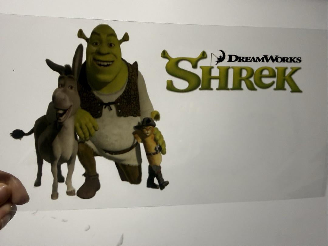 Shrek Donkey And Puss Boots UV Sticker