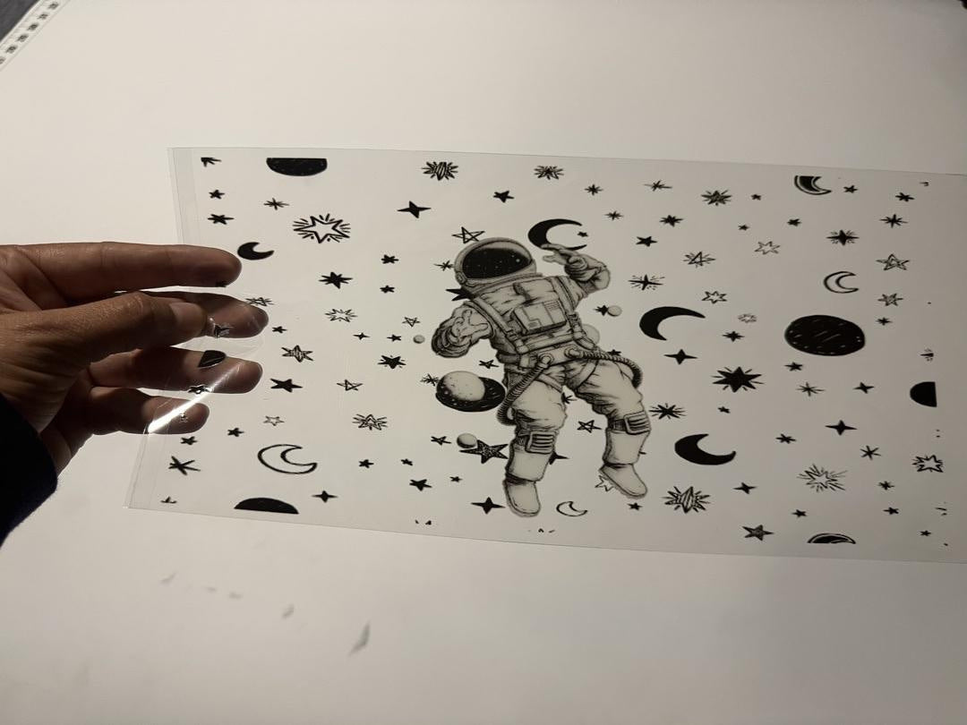 Space Stars Astronaut UV Sticker
