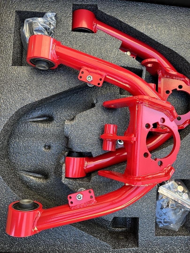 99-06 Silverado/Sierra 1500,Dual Shock Mounts,Red Front Upper Control Arms with Ball Joint
