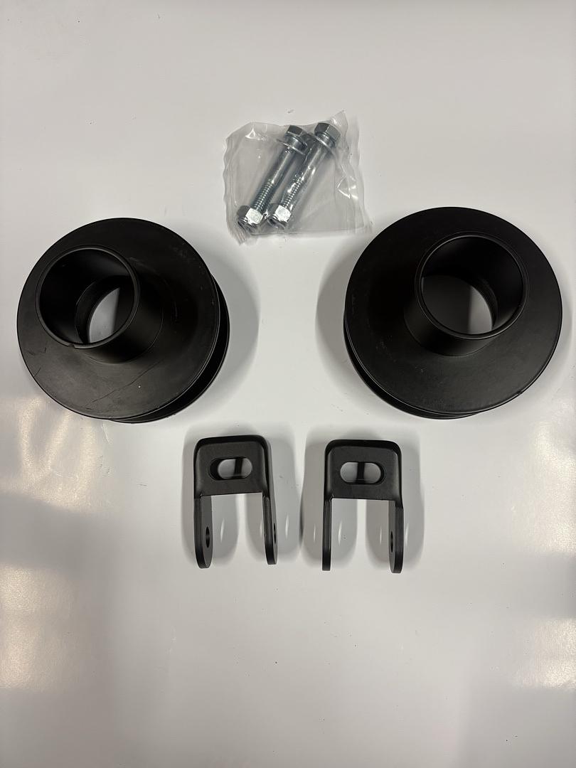 2" Front Leveling Lift Kit Coil Spring Spacers w/Shock Extensions Compatible with 05-22 F250 Super Duty / F350 Super Duty J2-LK-FD-F-SE-024-BK