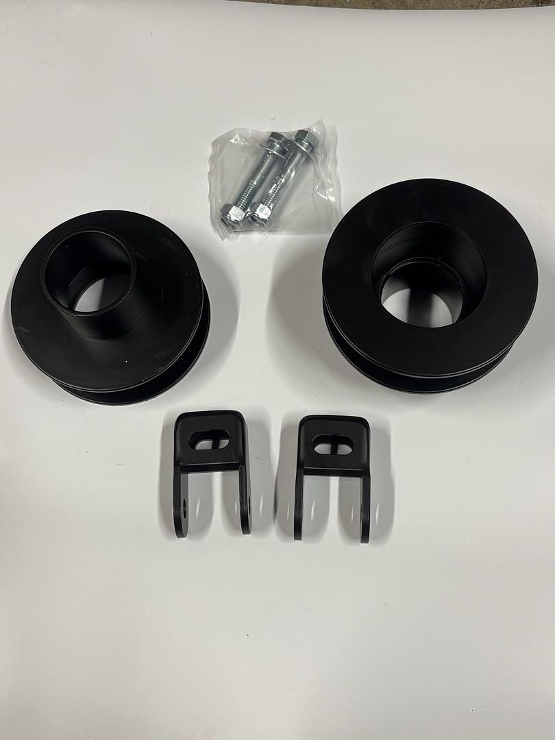 2" Front Leveling Lift Kit Coil Spring Spacers w/Shock Extensions Compatible with 05-22 F250 Super Duty / F350 Super Duty J2-LK-FD-F-SE-024-BK