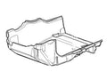 GM# 11-14 Cadillac CTS Front Floor Panel Carpet Assembly *Ebony