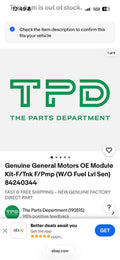 GM# Genuine General Motors OE Module Kit-F/Tnk F/Pmp (W/O Fuel Lvl Sen)