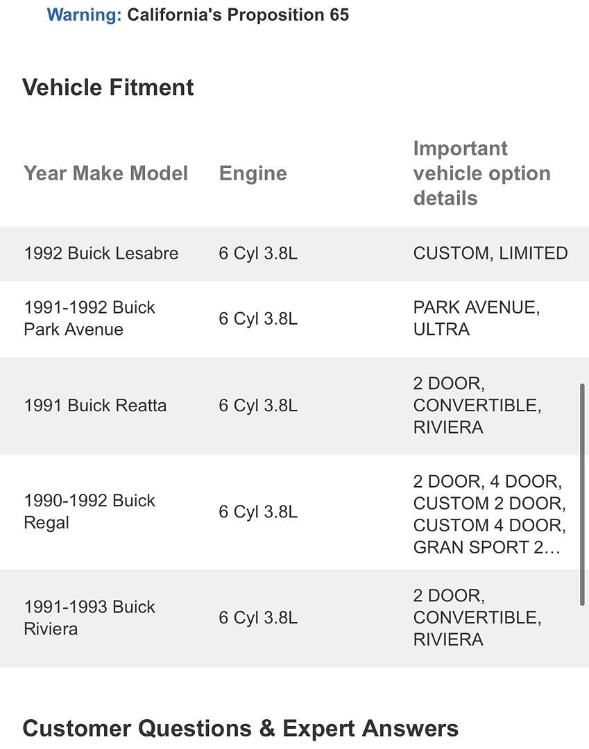 12537199 | (D) piston and pinion buick oversize