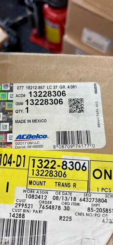 13228306 | Rear Automatic Transmission Mount