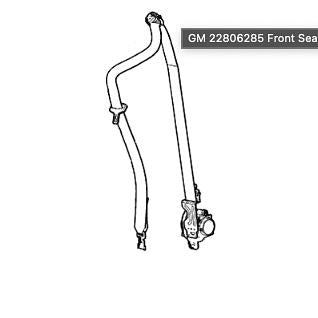 23439824 | 23439825 (S)23483152 Genuine GM front seat belt retractor