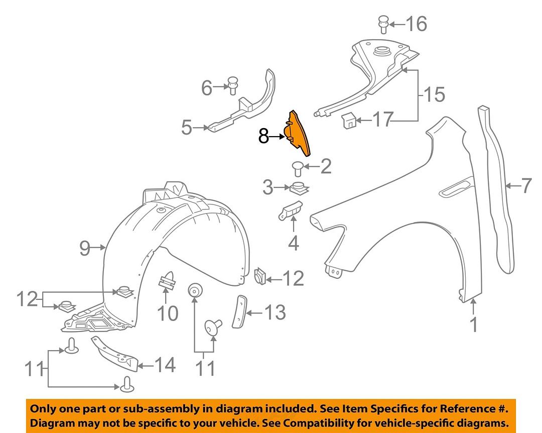 GM OEM 17-19 LaCrosse Fender Fender Components-Insulator Pad