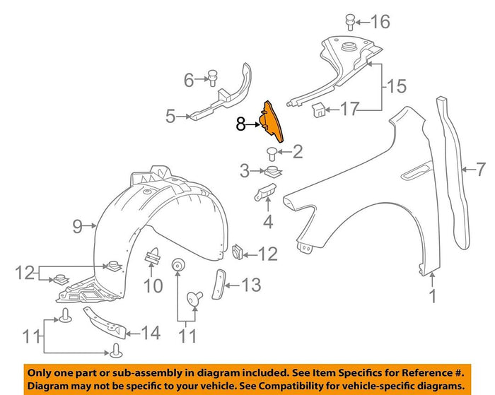 26215409 | GM OEM 17-19 LaCrosse Fender Fender Components-Insulator Pad
