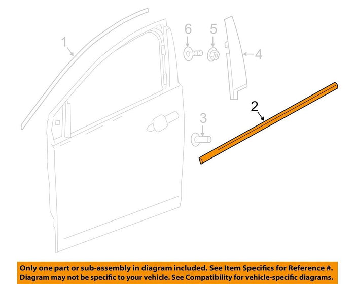 23114914 | Chevrolet GM OEM Volt-Door Window Sweep-Belt Molding Weatherstrip Right