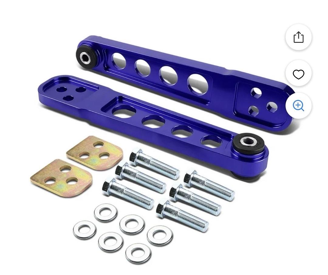 2001 to 2005 Honda Civic ES / EM / EP3 Aluminum Rear Suspension Lower Control Arms (Blue) 02 03 04