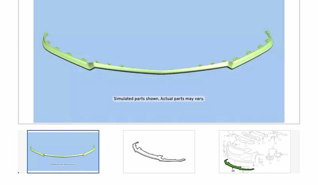 22986791 | 16–19 Cadillac CTS V glossy black front end spoiler