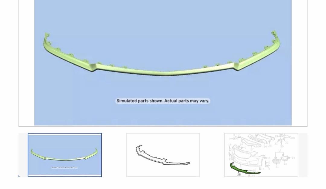 22986791 | 16–19 Cadillac CTS V glossy black front end spoiler