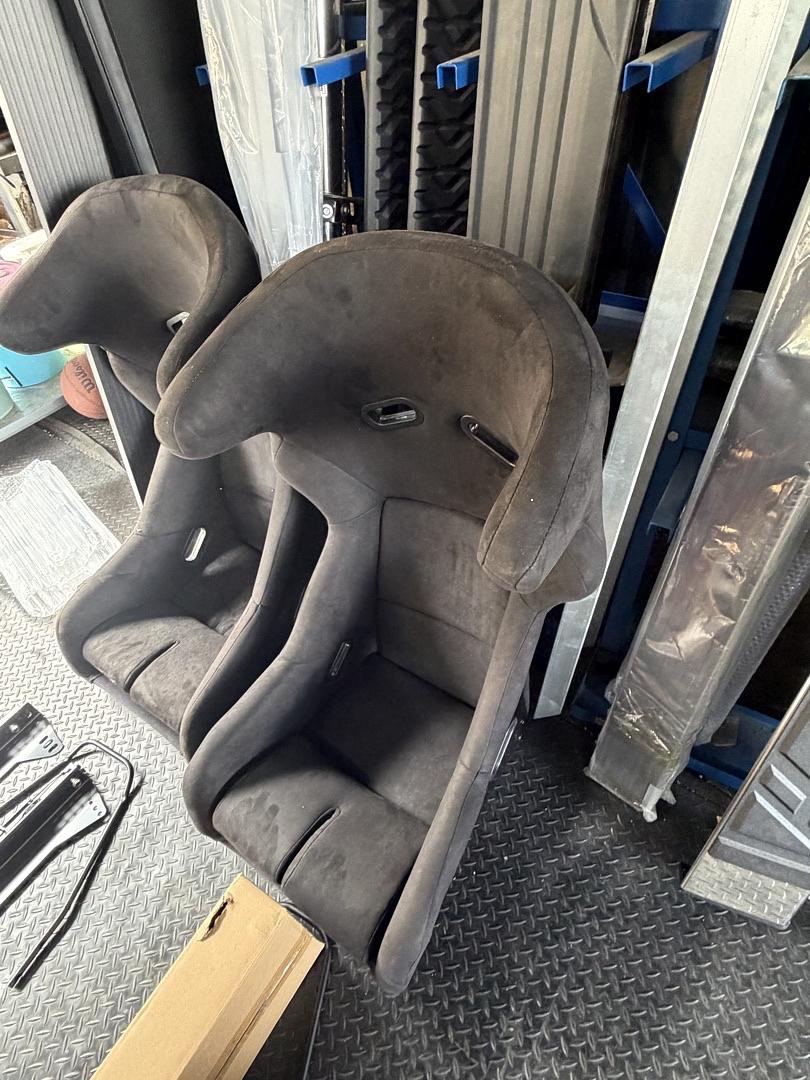SUEDE LEATHER RACING BUCKET SEATS UNIVERSAL