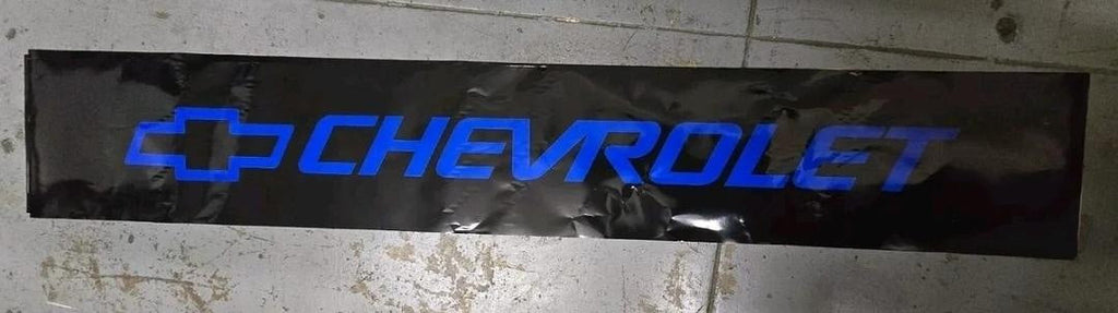 Blue Lettering W Blk Background Vinyl Sticker