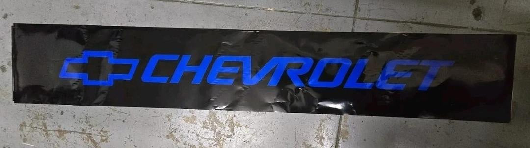 Blue Lettering W Blk Background Vinyl Sticker