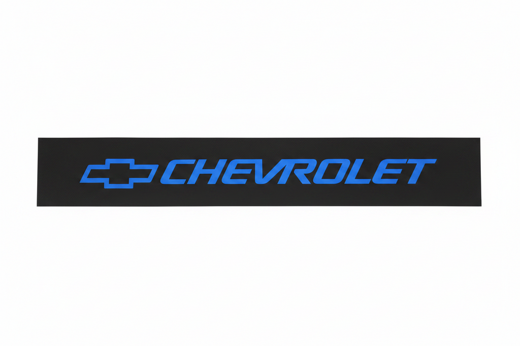 Blue Lettering W Blk Background Vinyl Sticker