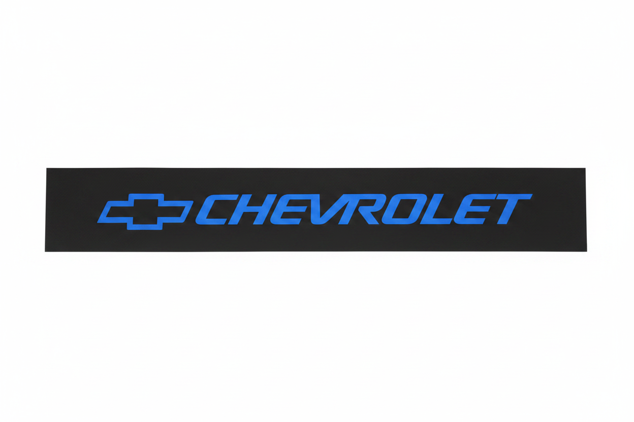 Blue Lettering W Blk Background Vinyl Sticker