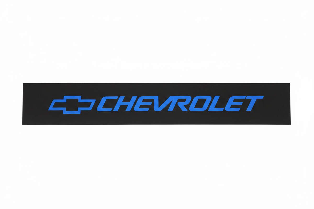 Blue Lettering W Blk Background Vinyl Sticker