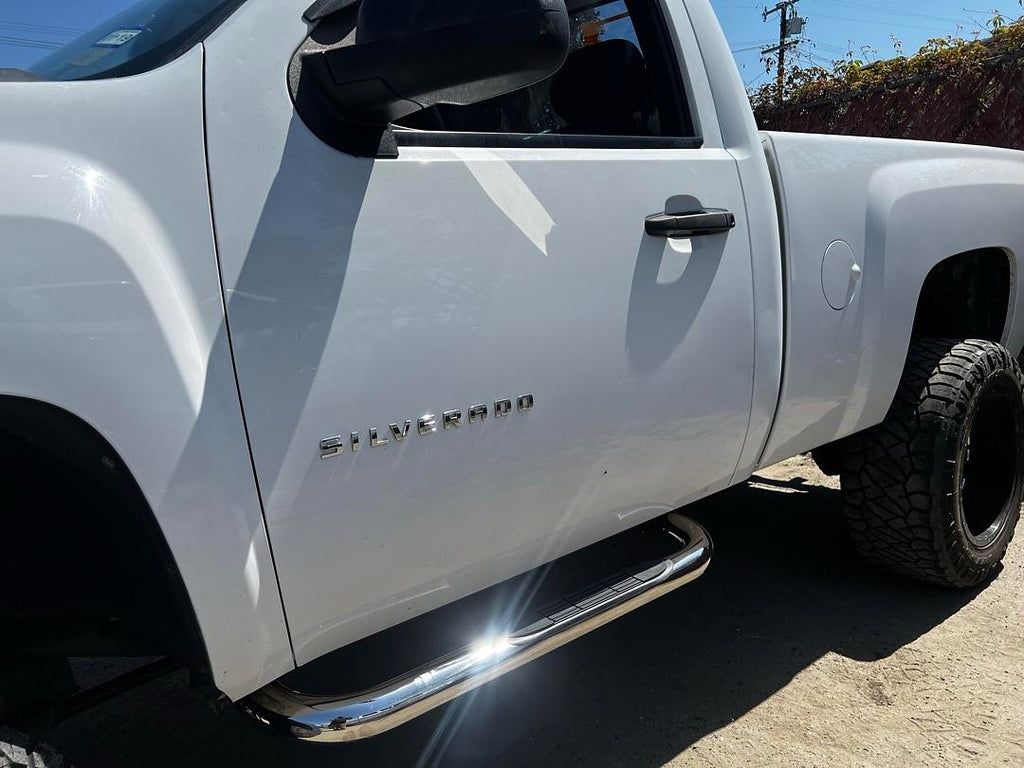 19-27 Silverado 1500 Standard Cab 3 Inches Powder Coated Side Step Nerf Bar Running Boards Compatible with,