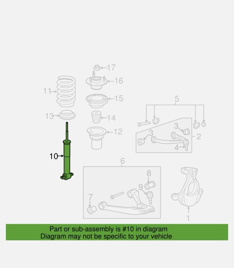 25845437 | Genuine 2007-2014 Chevrolet Tahoe Shock Absorber ACDelco 580-308