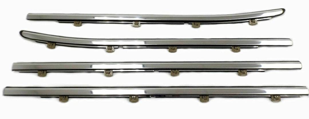 2019-2026 Silverado Sierra Crew Cab Front & Rear Window Moldings Chrome OEM GM