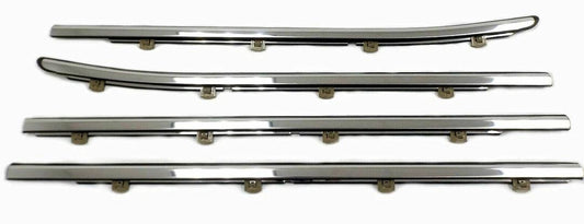 2019-2026 Silverado Sierra Crew Cab Front & Rear Window Moldings Chrome OEM GM