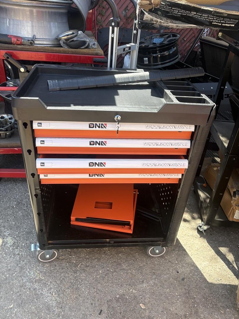 As Is DNA Motoring 4-Drawer Rolling Tools Chest, Rolling Tool Storage Cabinet, Heavy Duty Mechanic Tool Cart