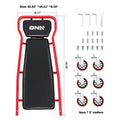 Rolling Car Creeper with 3-leveL Adjustable Headrest 6 Casters Red