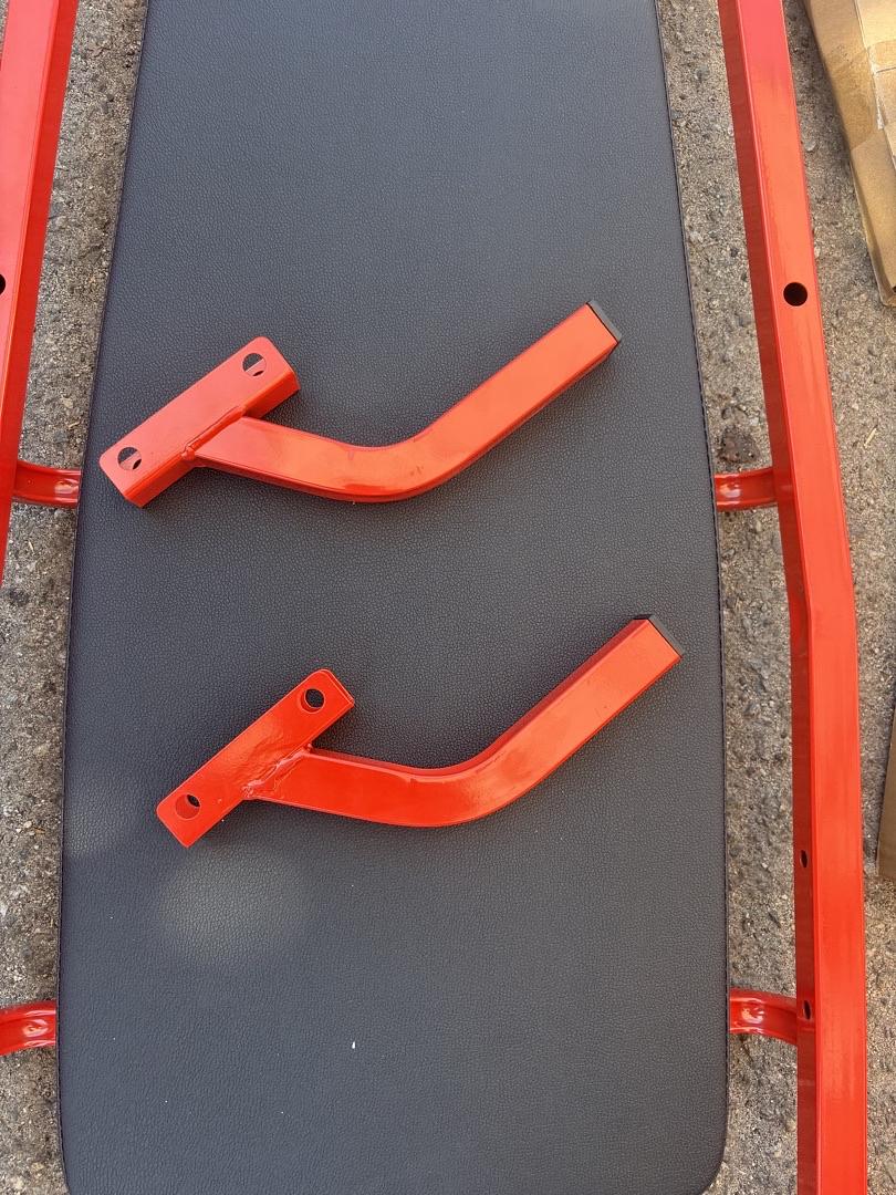 Rolling Car Creeper with 3-leveL Adjustable Headrest 6 Casters Red