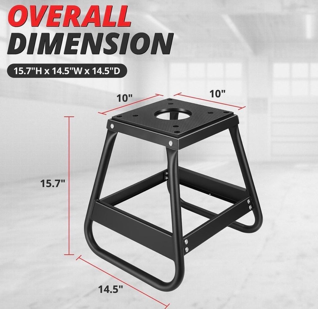 1000lbs Heavy Duty Steel Motorcycle Dirt Bike Stand Maintenance Platform Panel