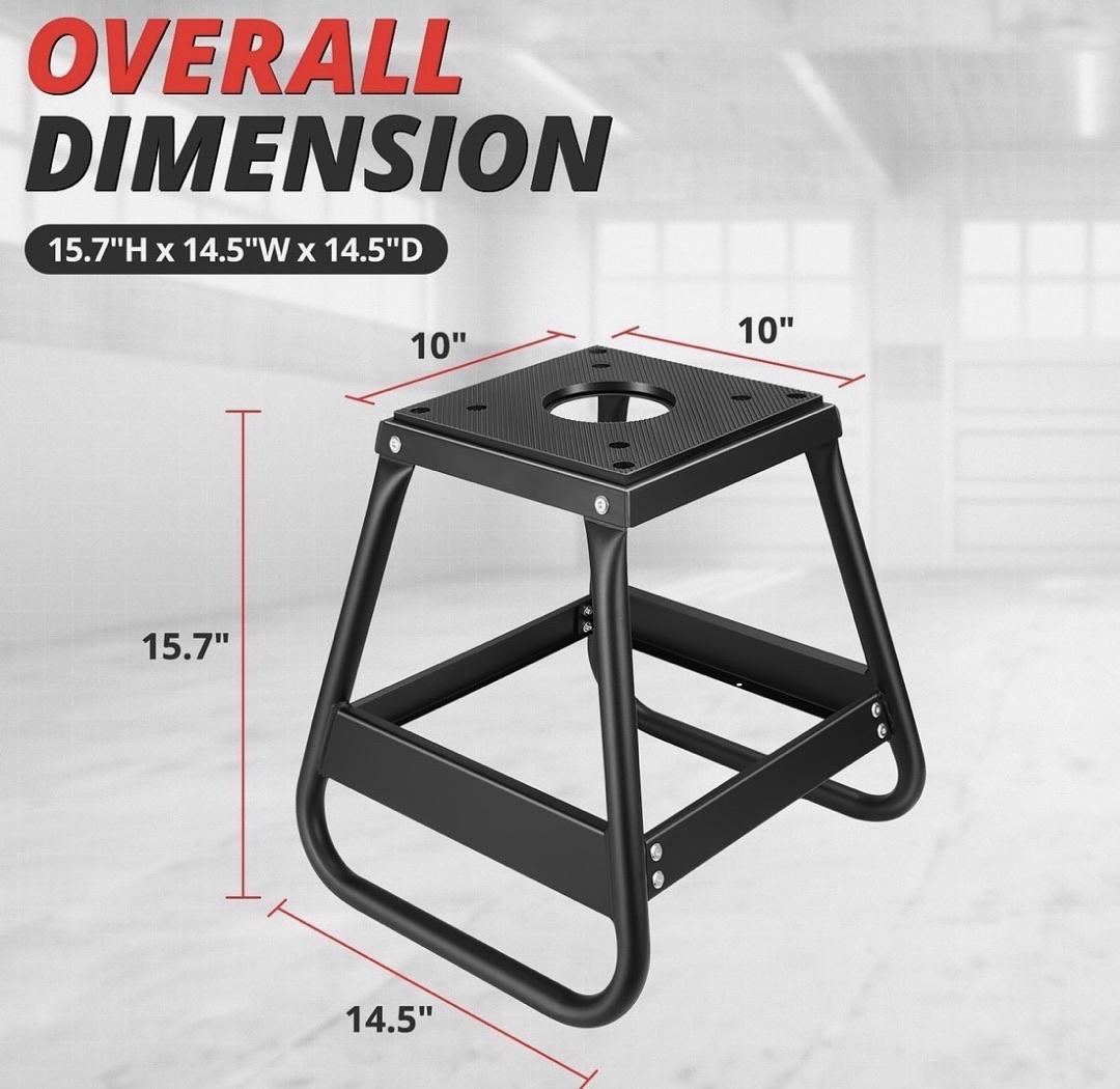 1000lbs Heavy Duty Steel Motorcycle Dirt Bike Stand Maintenance Platform Panel