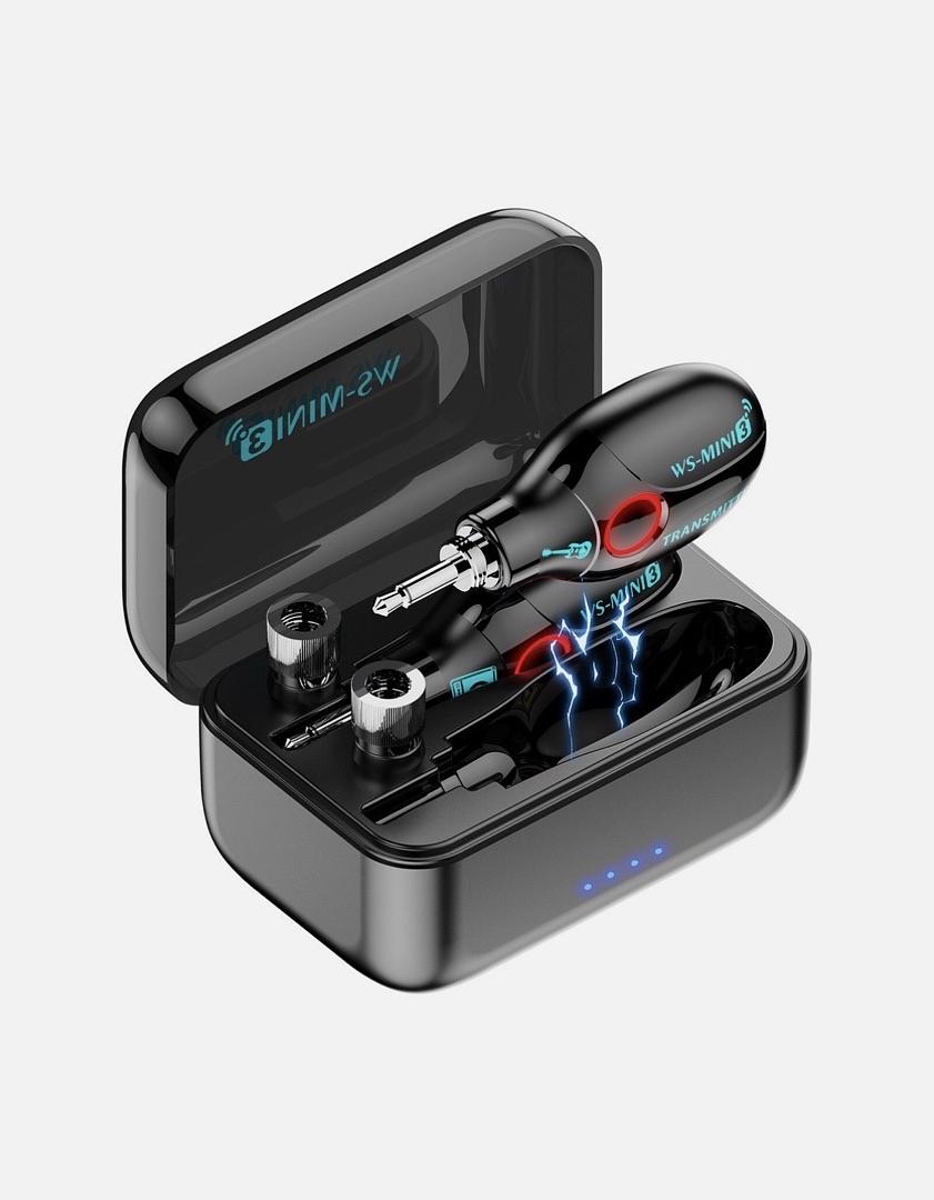 WS-MINI3 2.4GHz Wireless Guitar Transmitter & Receiver Charging Case 20H