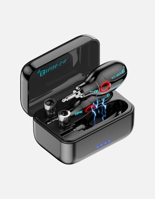 WS-MINI3 2.4GHz Wireless Guitar Transmitter & Receiver Charging Case 20H