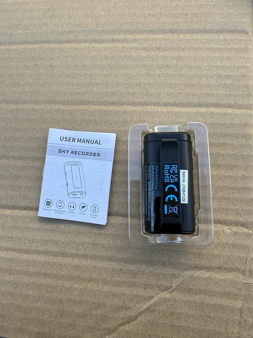 SKY RECORDER AUDIO RECORDER FOR SMARTPHONE AND PC Guitar Audio Interface Pocket Internal Recording Sound Card with Bluetooth, Internal Sound Card, Plug & Play for Recording, Streaming, Playing