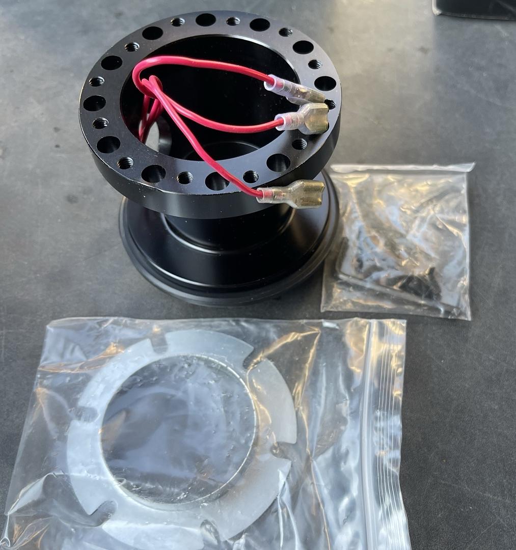 Aluminum Black Steering Wheel Hub Adapter 84-04 Ford Mustang, 84-86 Ranger, 84-88 Thunderbird