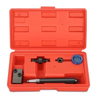 3/16 in SAE Brake Line Double Flaring Tool, Handheld 45 Degree Universal Brake Pipe Double Flaring Tool Kit, w/Removable Handle, Red