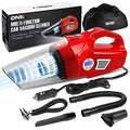 Portable Handheld High Power Mini Corded 2 in 1 Vacuum Cleaner, Air Compressor w/Digital Tire Pressure Gauge & LED Light
