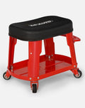 M-AUTO Heavy Duty Garage Rolling Work Seat 300LBS Capacity Mechanic (RED)