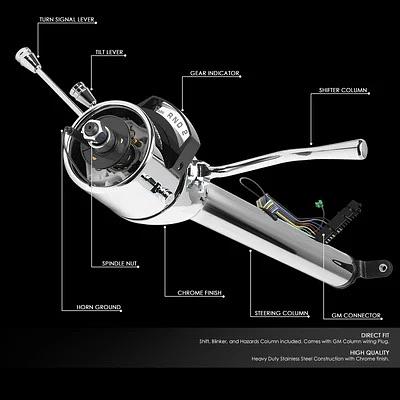 55-59 Chevy GM Floor Shift Models AT 28 in. Length Stainless Steel Steering Column