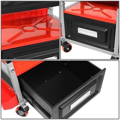 Roller Seat Creeper Storage Mechanic Stool - 17.5 in. X 23.6 in. X 15.8 in.