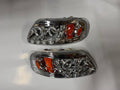 97-03 FORD F-150 FORD F-250 LED DRL HALO PROJECTOR CHROME AMBER